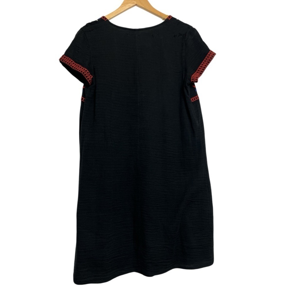 Old Navy Black Casual Gauze Sundress Embroidered Detail  Medium - Picture 2 of 8